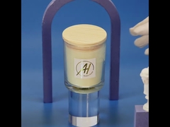 अरोमा होम प्राइवेट लेबल लक्ज़री सेंटेड ग्लास कैंडल ब्लैक व्हाइट