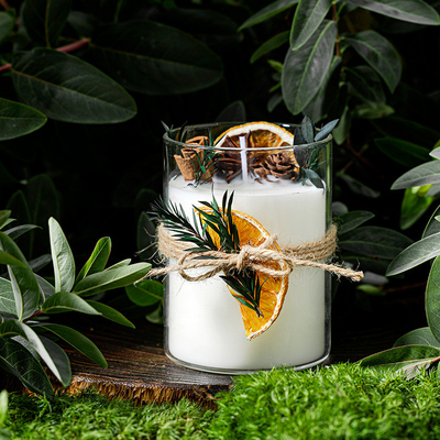AROMA HOME कस्टम लक्ज़री प्राइवेट लेबल गिफ्ट बॉक्स ग्लास जार हीलिंग क्रिस्टल आध्यात्मिक अरोमाथेरेपी सुगंधित सोया मोमबत्तियाँ