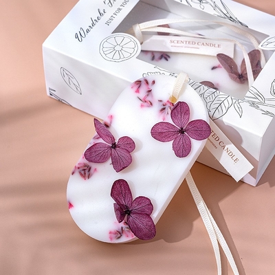 AROMA HOME होलसेल हैंडमेड ड्राई फ्लावर कार होम फ्रेगरेंस सुगंधित सोया वैक्स टैबलेट कैंडल