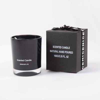 AROMA HOME हाई लेवल ग्लास जार कैंडल्स 2.5OZ 7.6OZ 10OZ ब्लैक व्हाइट सेंटेड में