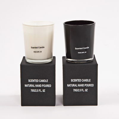 AROMA HOME हाई लेवल ग्लास जार कैंडल्स 2.5OZ 7.6OZ 10OZ ब्लैक व्हाइट सेंटेड में