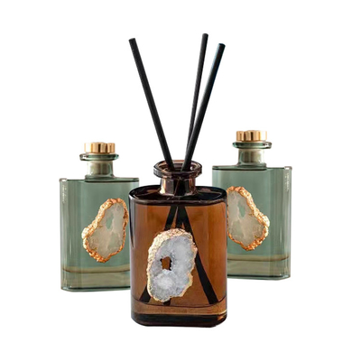 AROMA HOME एम्बर क्रिस्टल एसेंशियल ऑयल रीड डिफ्यूज़र बेडरूम के लिए 180ml सेट करता है