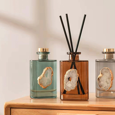 AROMA HOME एम्बर क्रिस्टल एसेंशियल ऑयल रीड डिफ्यूज़र बेडरूम के लिए 180ml सेट करता है