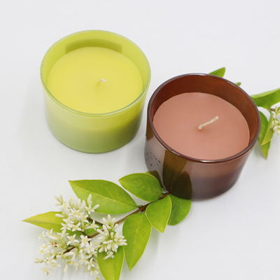OEM सोया मोम सुगंधित सुगंध होम मोमबत्ती नारियल और नींबू 4oz