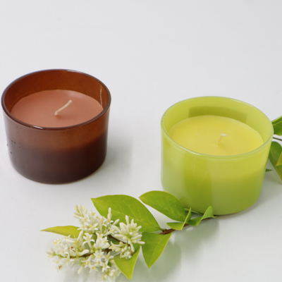 OEM सोया मोम सुगंधित सुगंध होम मोमबत्ती नारियल और नींबू 4oz
