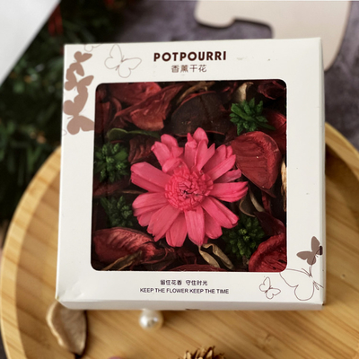 वसंत के लिए OEM सुगंधित गुलाब पेटल पोटपौरी सूखा फूल 110g