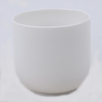 सोने के लिए 7oz सादा सफेद सुगंधित प्राकृतिक सिरेमिक सोया मोमबत्ती पॉट