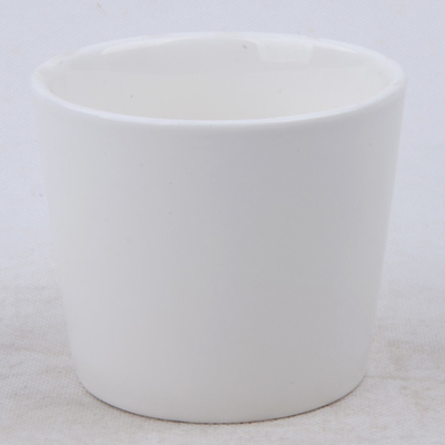 सोने के लिए 7oz सादा सफेद सुगंधित प्राकृतिक सिरेमिक सोया मोमबत्ती पॉट